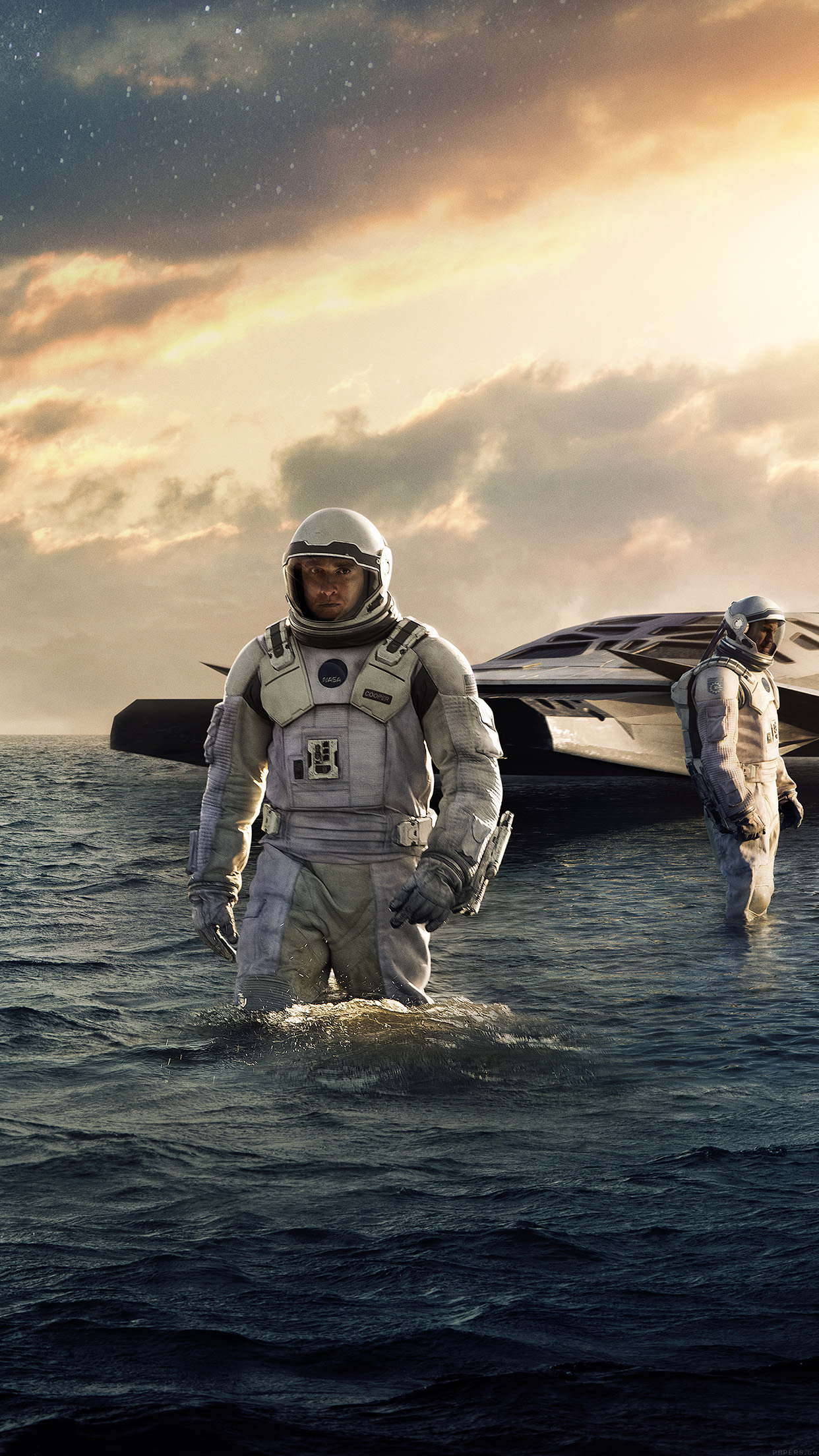 Interstellar Sea Film Space Art iPhone6 Plus Wallpaper Jpg