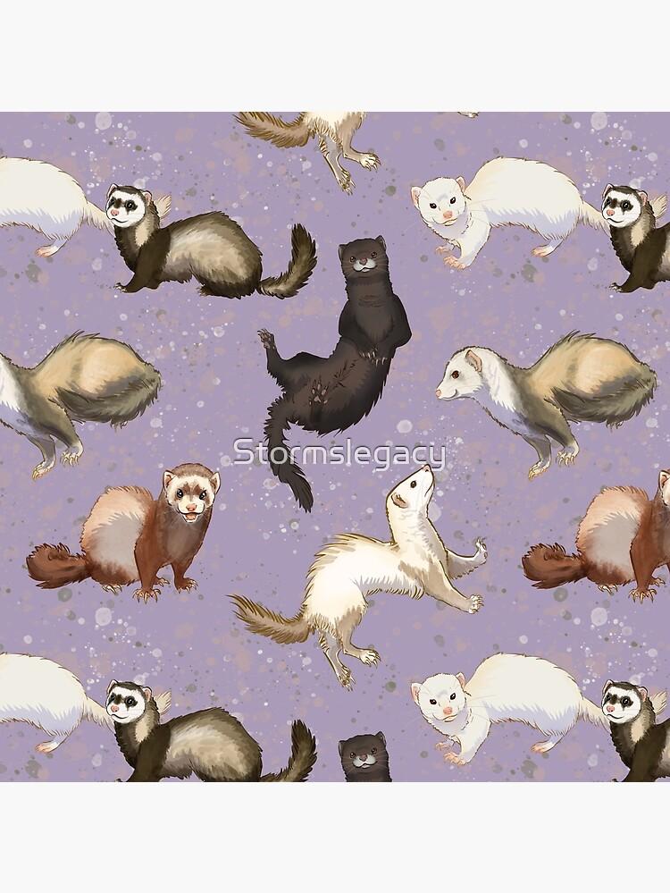 Playful Ferrets Art Board Print For Sale By Stormslegacy
