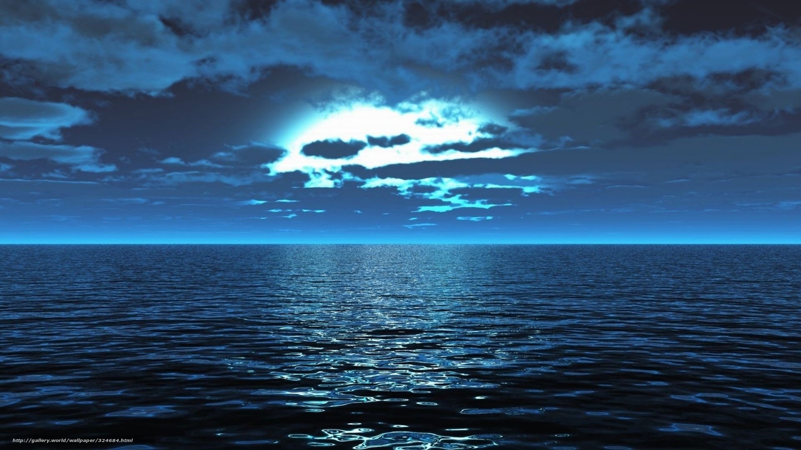 Smooth Surface Blue Sea Desktop Wallpaper In The Resolution
