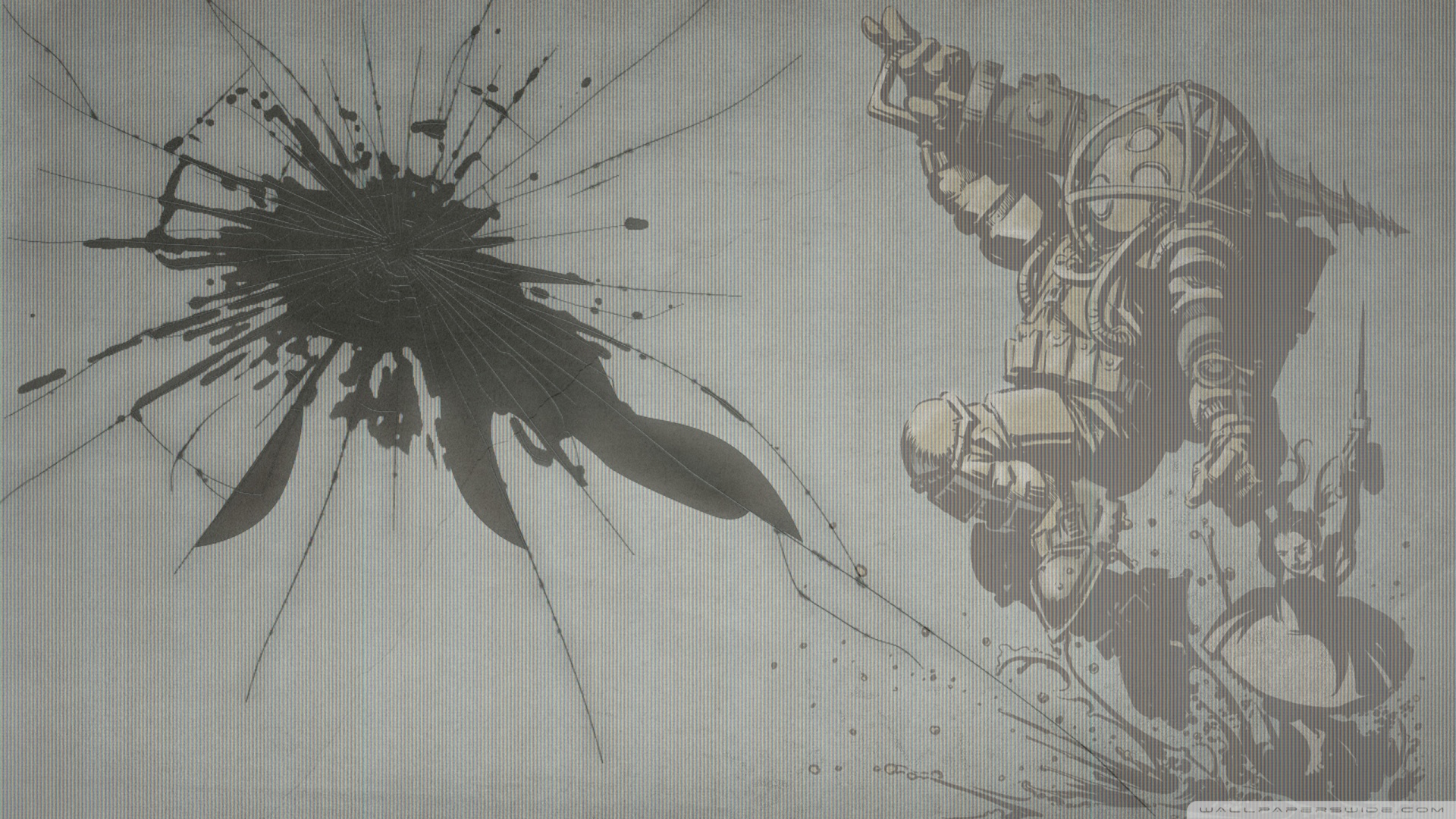 Little Sister Wallpaper Bioshock Big Daddy And