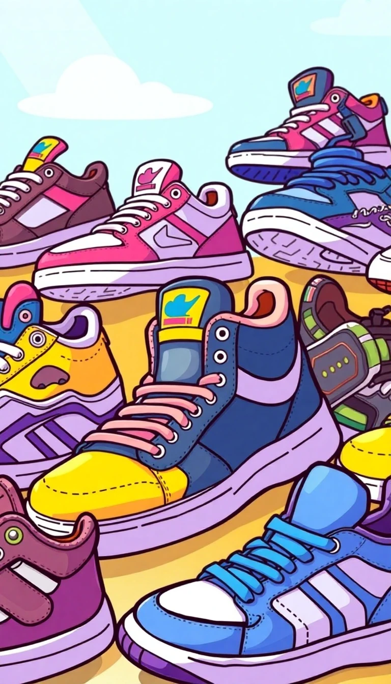 Sneaker Cartoon Wallpaper