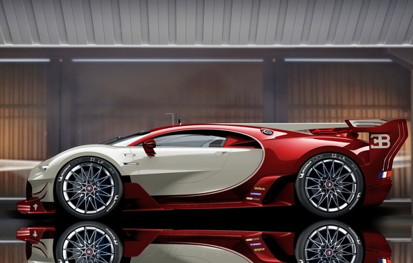 Wallpaper Bugatti Veyron Hypercar Sports Car Reflection