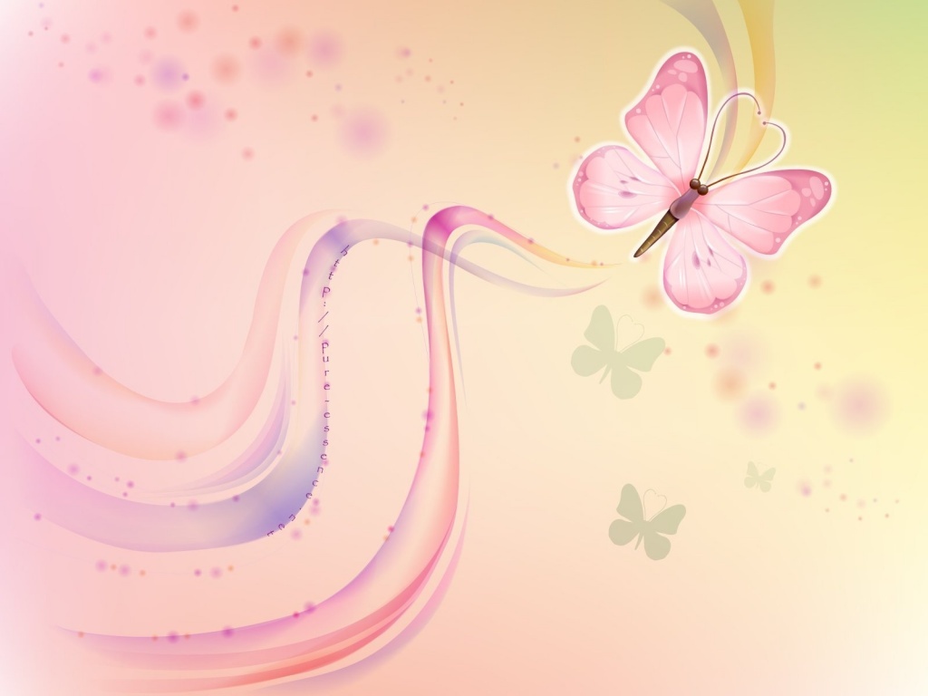 Pink Butterflies Wallpaper HD