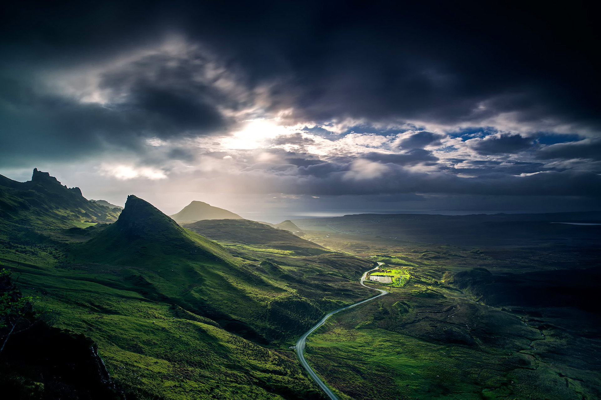 Wallpaper Mountains Hill Clouds Scotland Great Britain