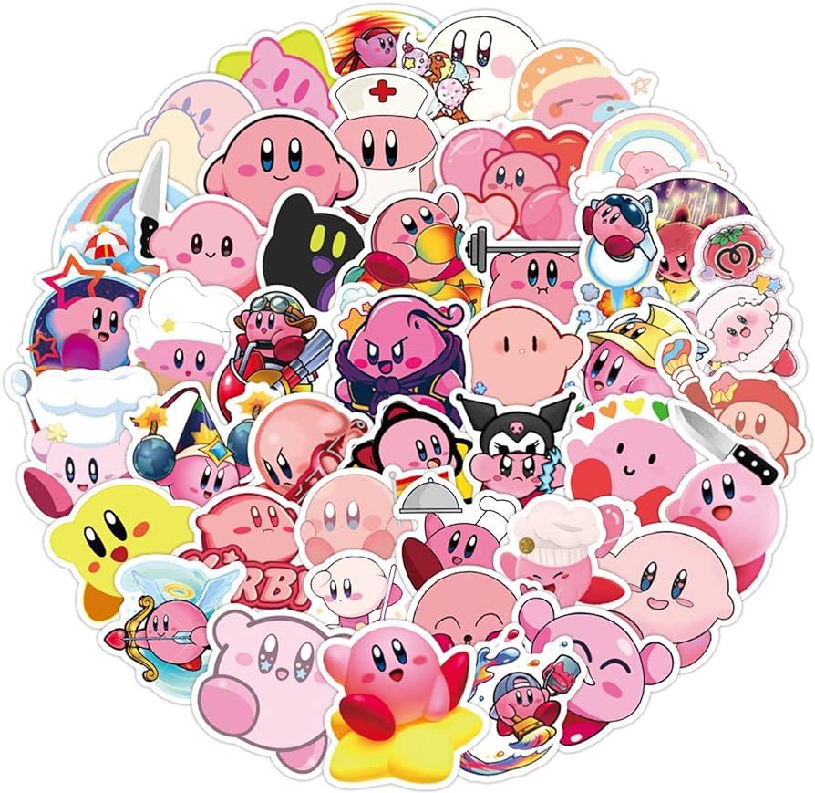 Amazoncom Cute Kirby Stickers Kawaii Cartoon Gaming Stickers