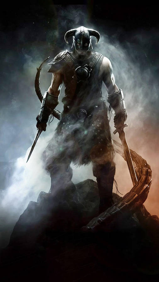 Skyrim iPhone Pose Wallpaper