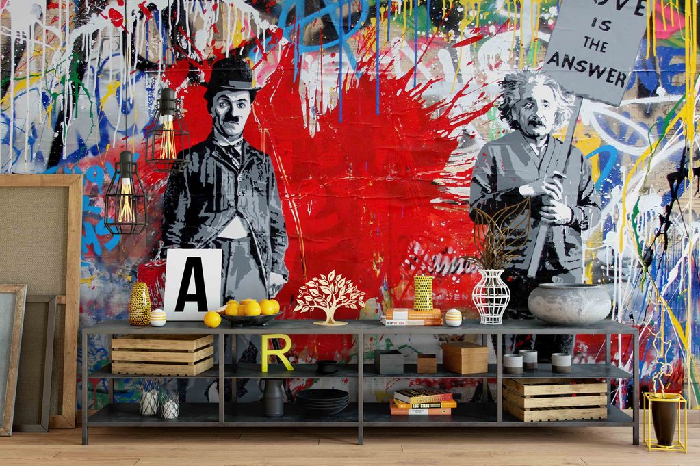 Free download 3D Einstein Chaplin Graffiti Wall Mural Wallpaper 72  [1023x681] for your Desktop, Mobile & Tablet | Explore 32+ Einstein  Graffiti Wallpapers | Einstein Wallpaper, Graffiti Background, Wallpaper  Graffiti