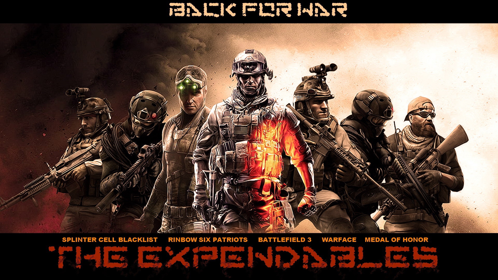 Wallpaper Main Characters Splinter Cell Battlefield Expendables