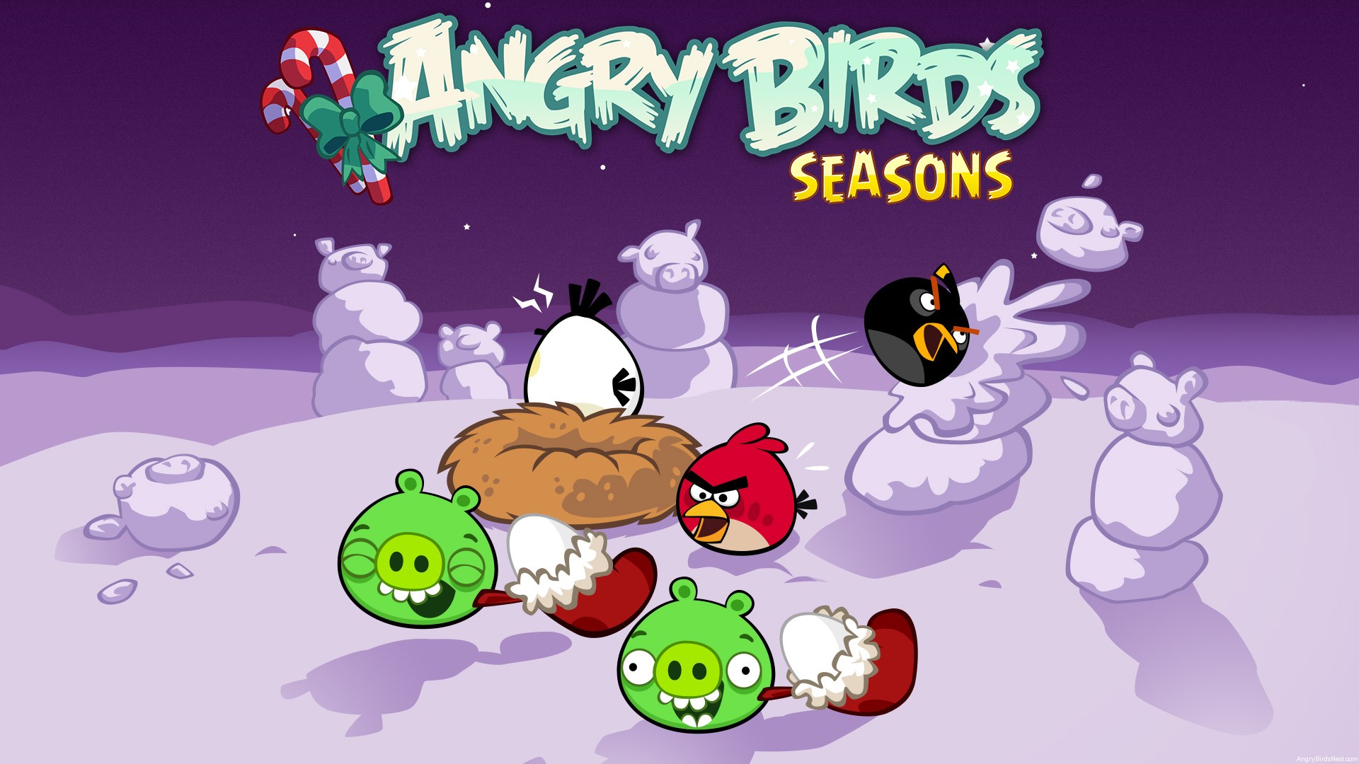 Angry Birds Seasons Winter Wonderham Exclusive Details Wallpaper