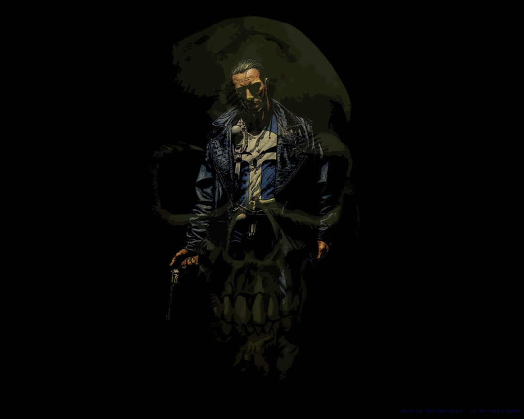 Punisher And Skull Wallpaper Background