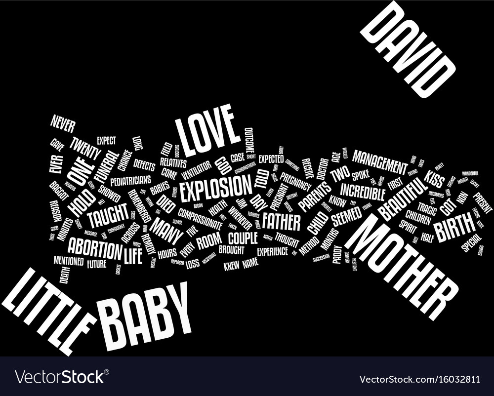 Little David Text Background Word Cloud Concept Vector Image