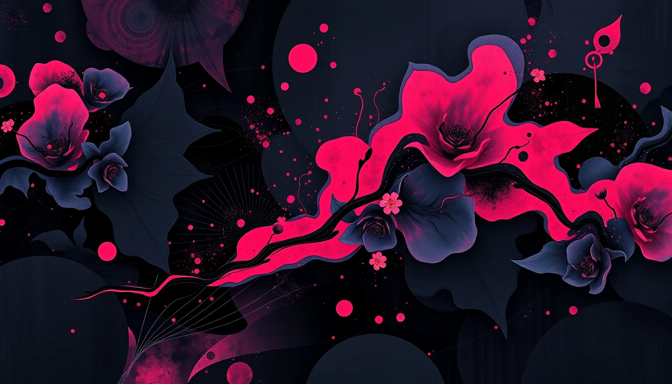 Black Spring Abstract Wallpaper