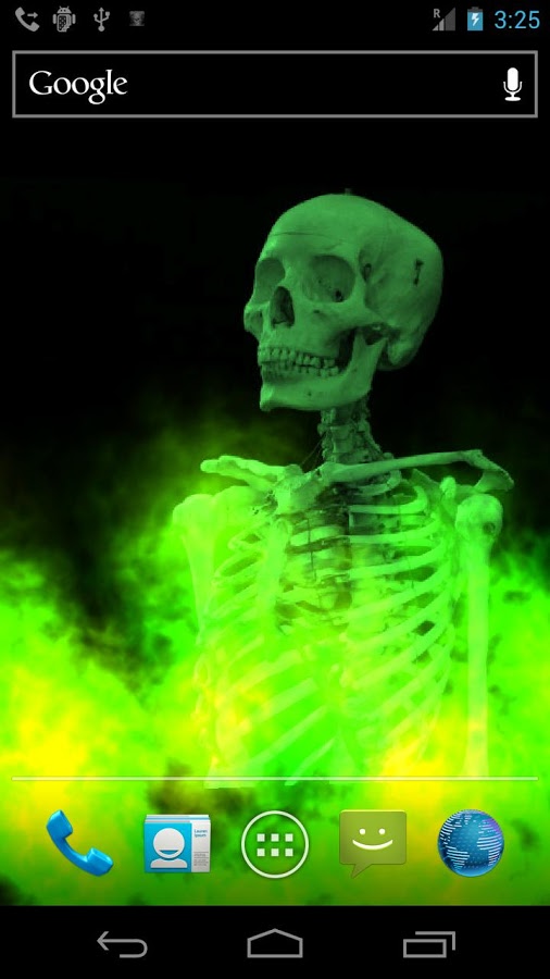 Skull Burning In Fire Live Wallpaper Watch And Control