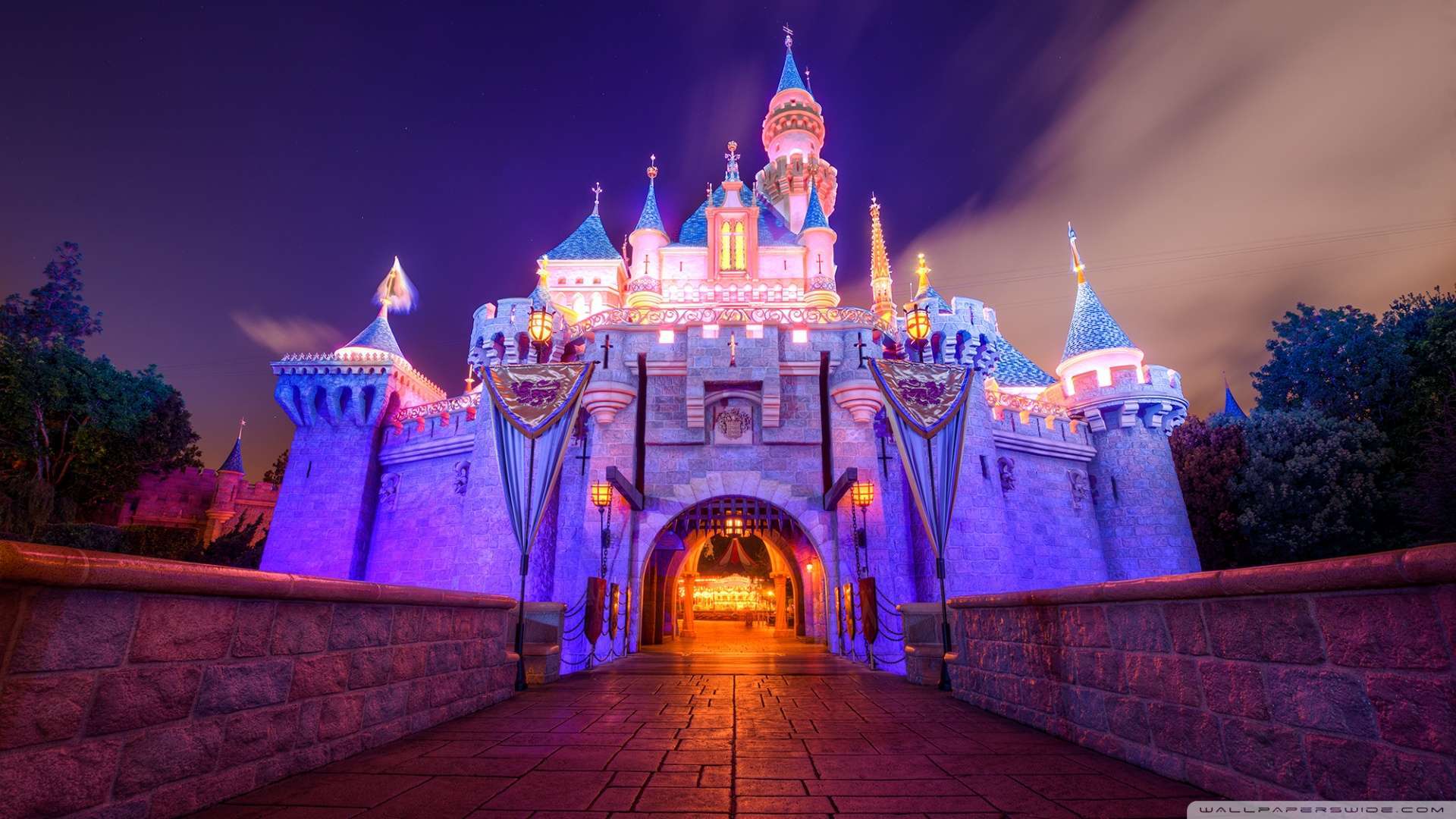 Wallpaper Sleeping Beauty Castle Disneyland Wallpaper 1080p HD