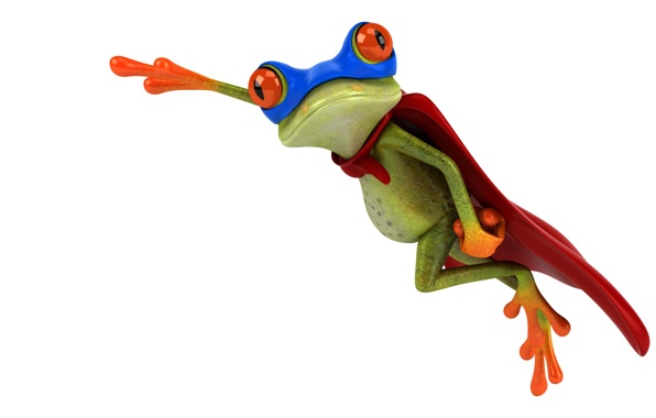 Wallpaper Frog Graphics Superman Costume