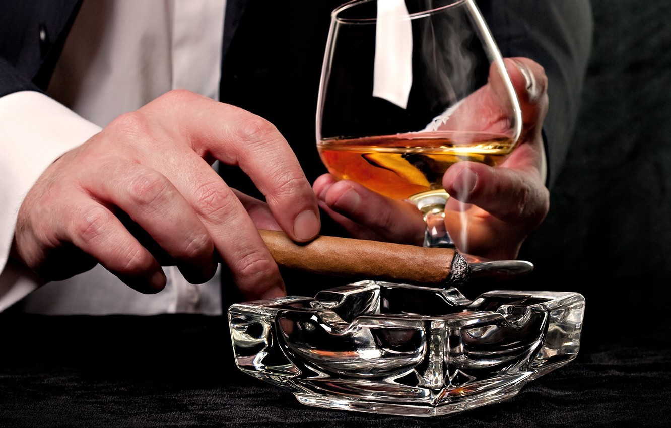 Wallpaper Glass Cigar Whiskey Ashtray Tuxedo Male Hands