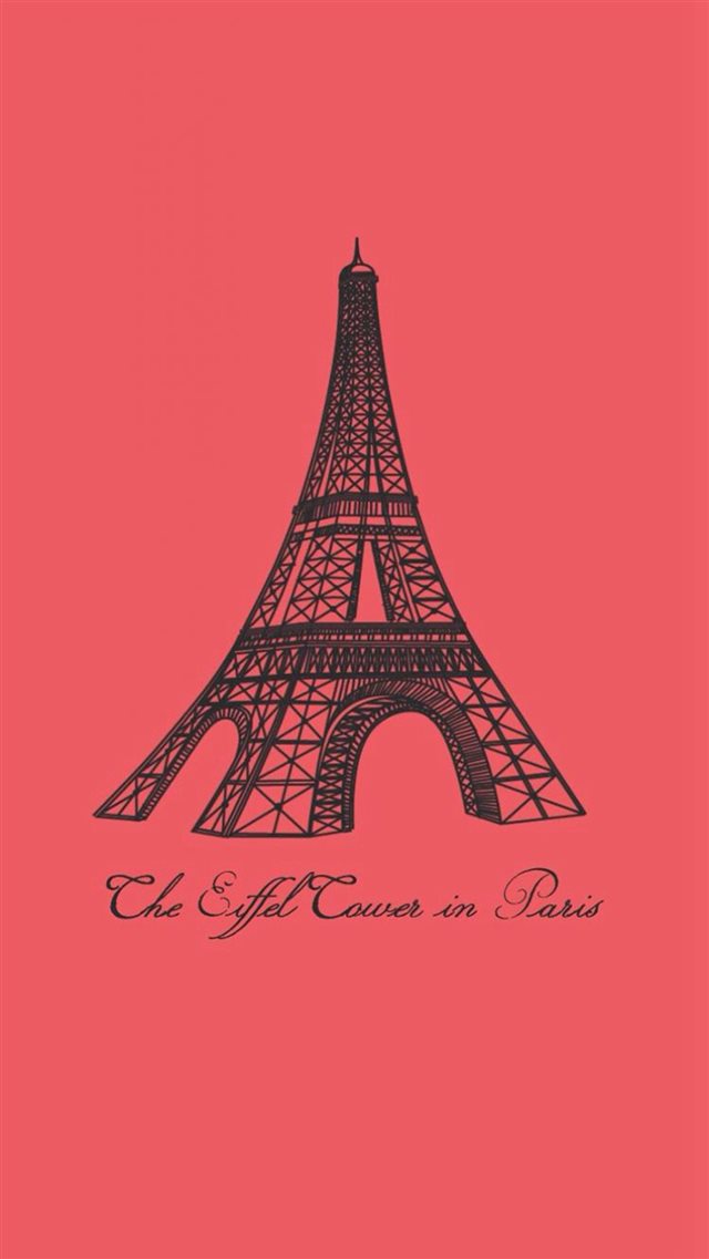 Eiffel Tower In Paris Painting Art iPhone Wallpaper