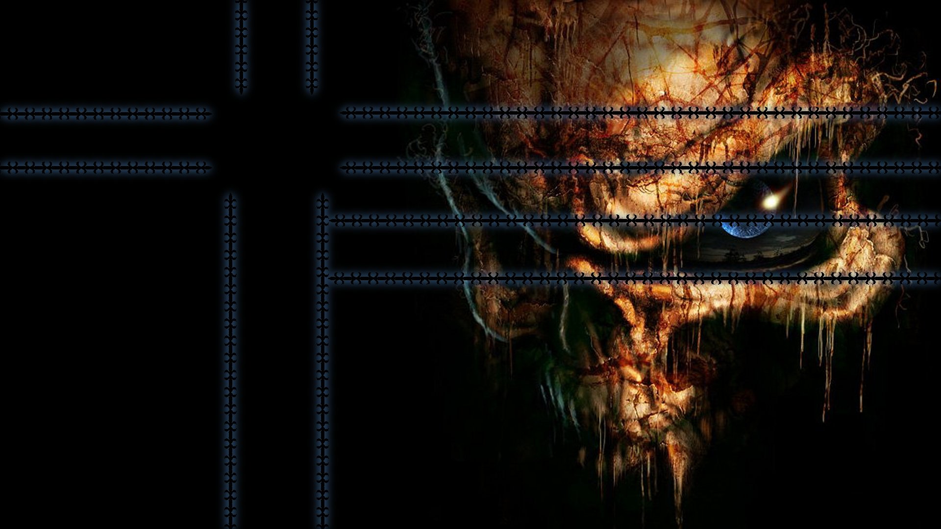 Dark Skull Background X