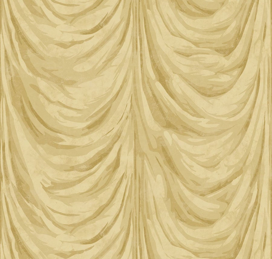 Frans Faux Fabric Drapery Swag Walls   02 Beige [SWAG 5202