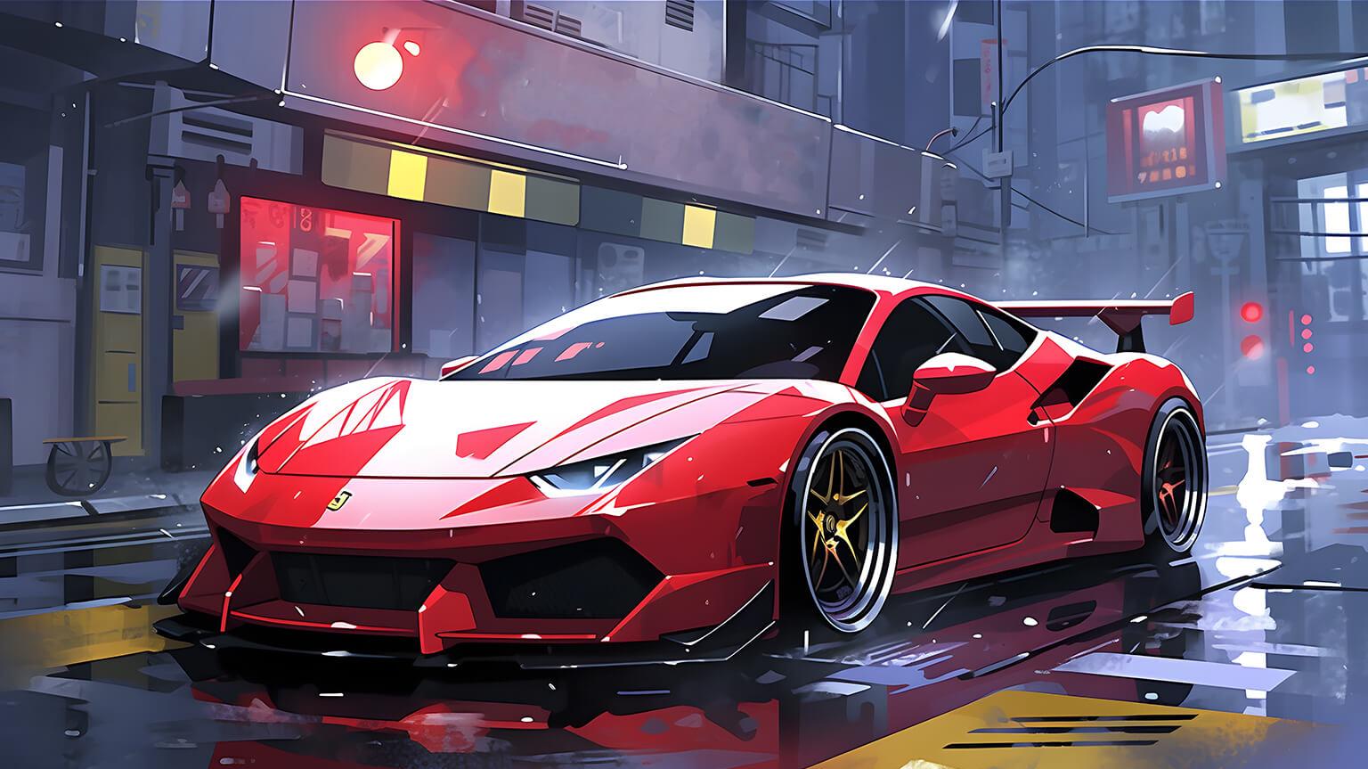 Lamborghini Huracan In City Wallpaper Cars Desktop 4k