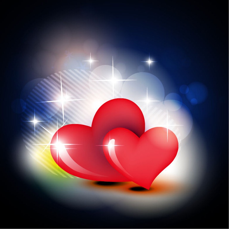 Beautiful Red Heart Vector Design Background Graphics