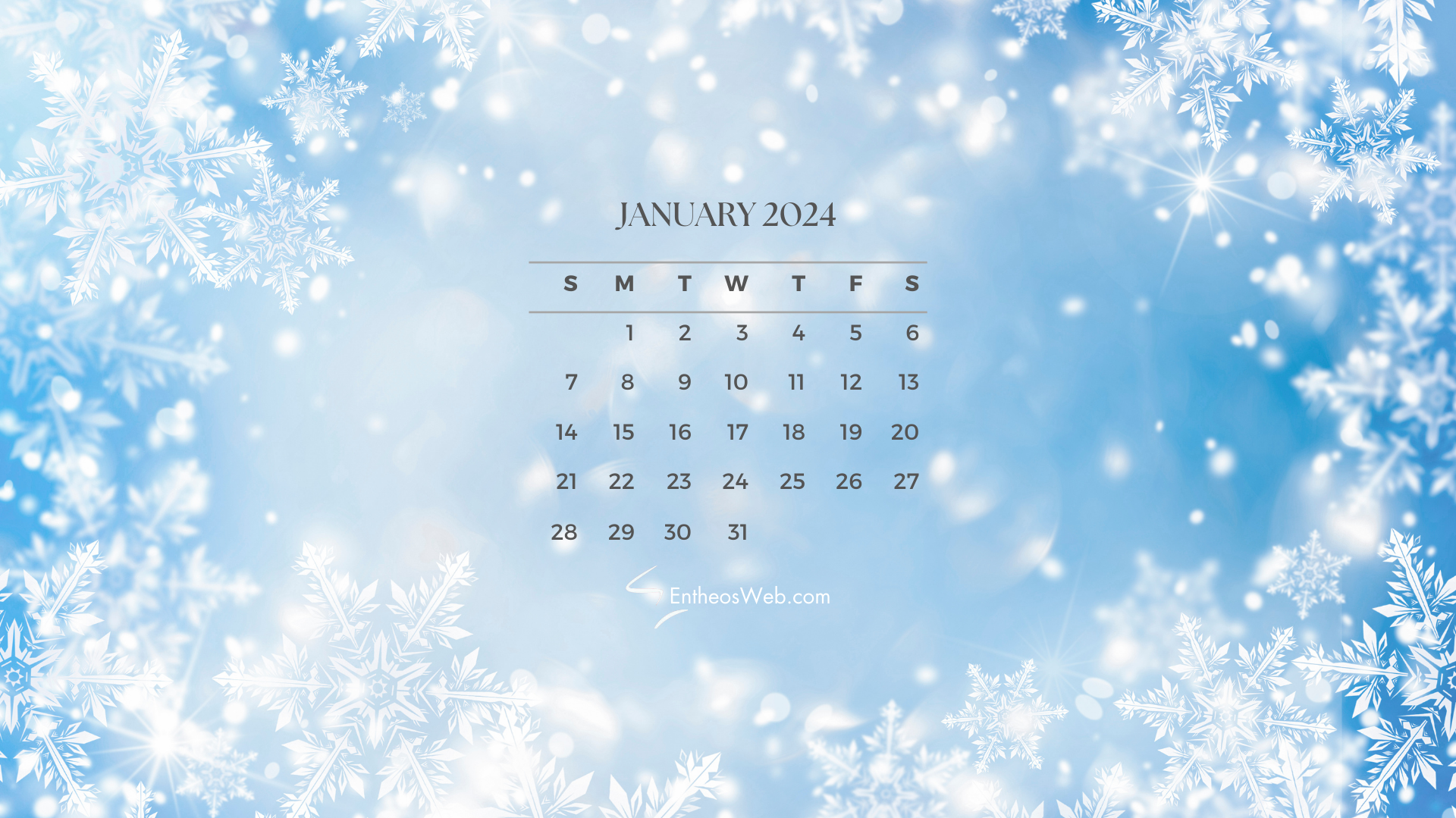 January Calendar Desktop Wallpaper Entheosweb