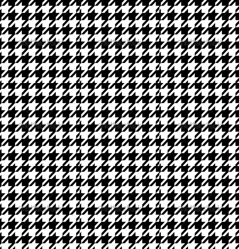 Houndstooth Seamless Pattern Black And White Vector Royalty