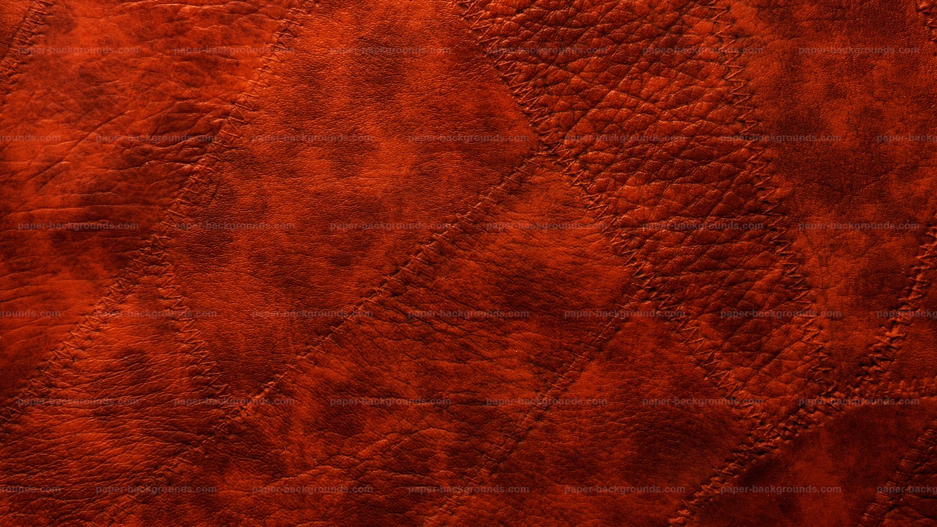 Red Background Patches Leather Sewed Wallpaper TextureImage