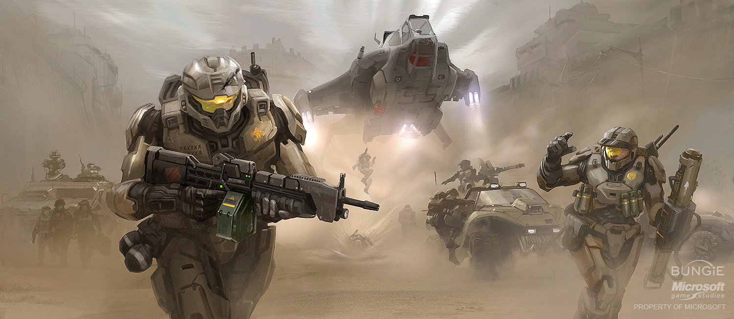Gears Of Halo Concept Art By Various Bungie Artists