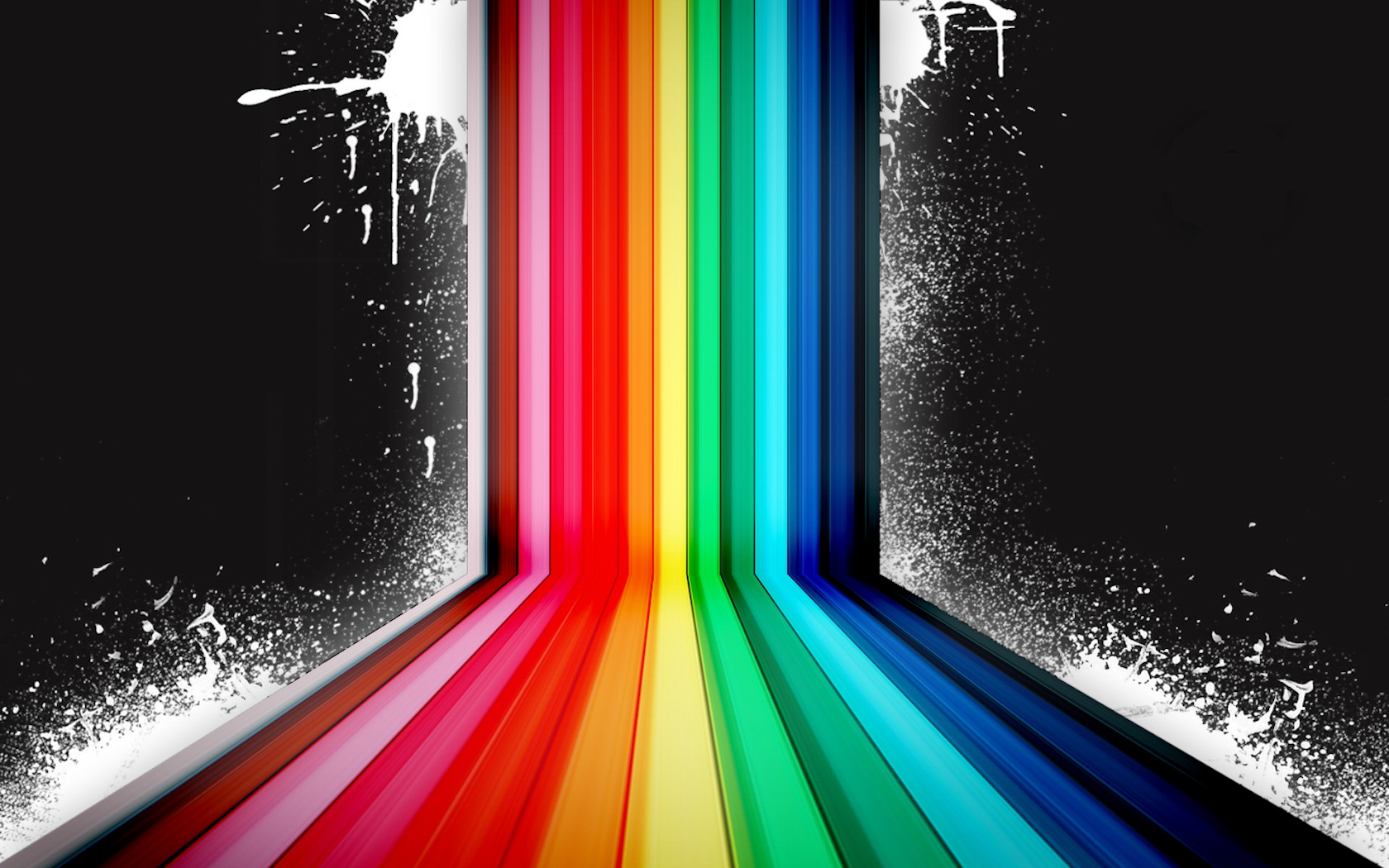 Dark Rainbow Vector Wallpaper HD