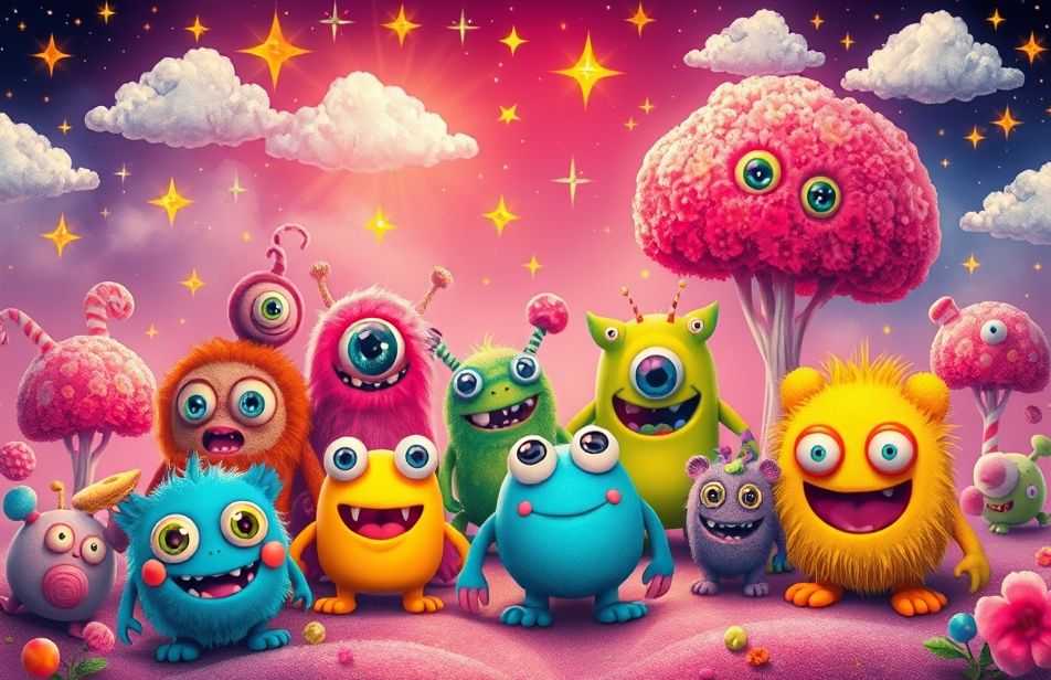 Cute Monster Wallpaper