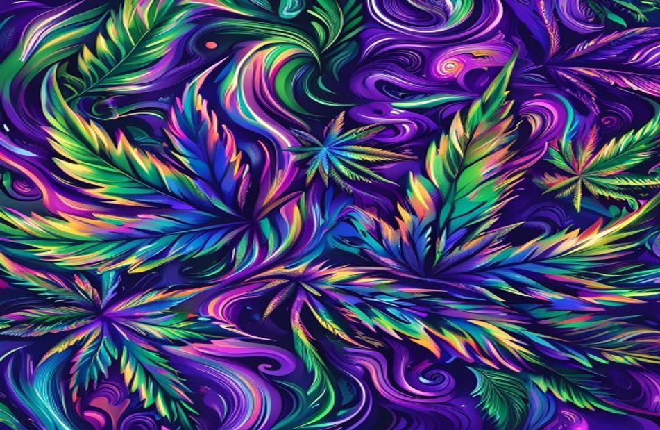Psychedelic Weed Wallpaper
