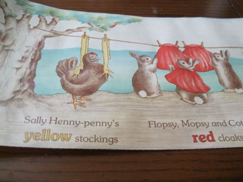 Peter Rabbit Henny Penny Flopsy Mopsy Wallpaper Border Beatrix Potter