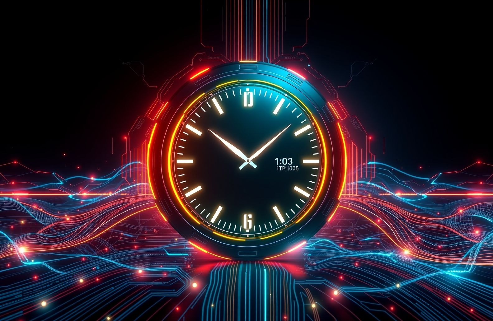 Digital Clock Wallpaper