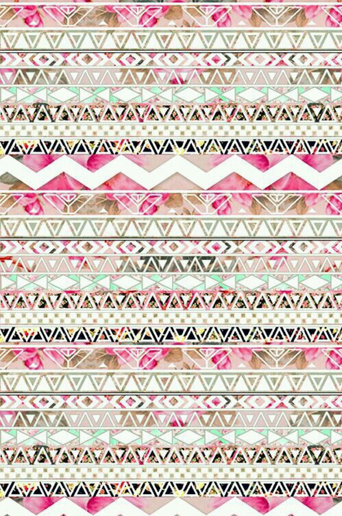 Background Chevron Cute Pattern Pink Tribal Wallpaper