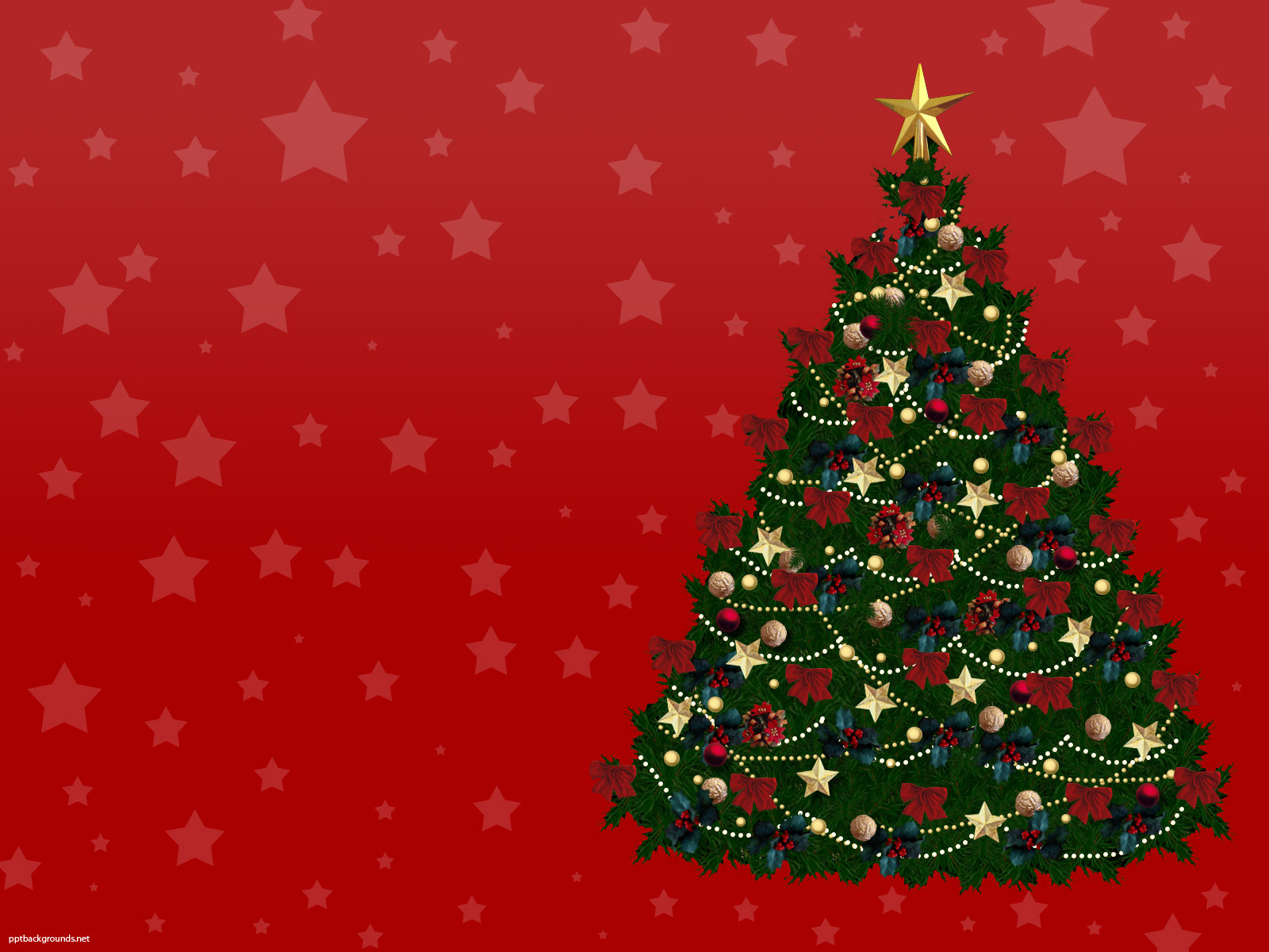 New Year Christmas Tree Background For Powerpoint Holiday Ppt
