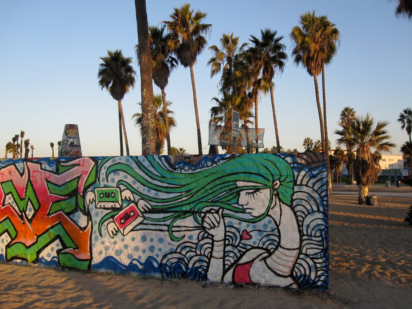Graffit Wall Girl With Green Hair Stef Mcdonald Munications