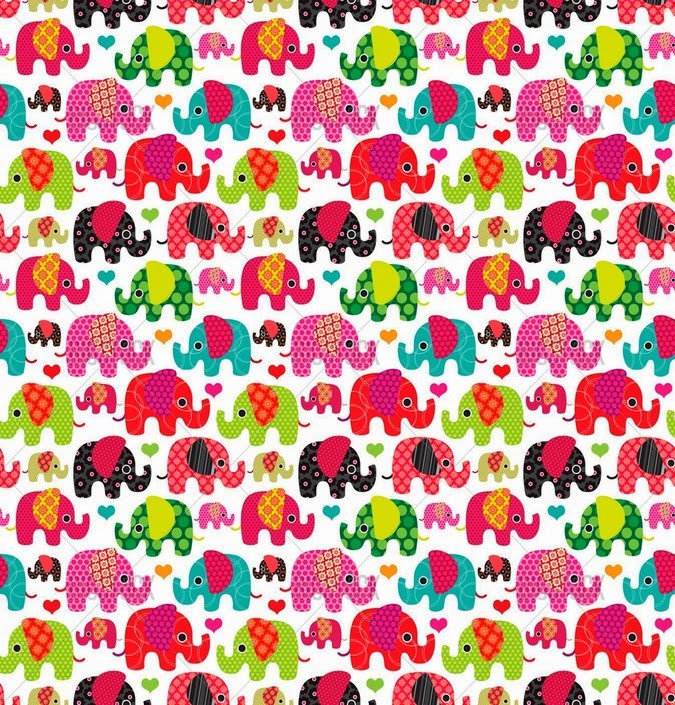 Spincollective Product Patterned Elephant Wall Stickers