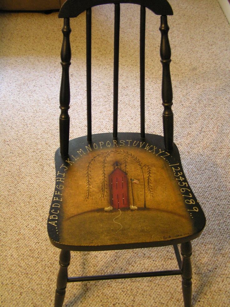 Simply Primitive Decorating Ideas images of handpainted prim chair
