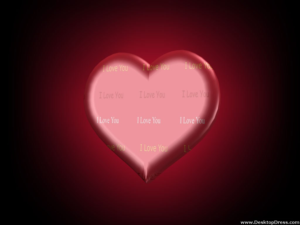 Desktop Wallpaper 3d Background I Love You Red Heart