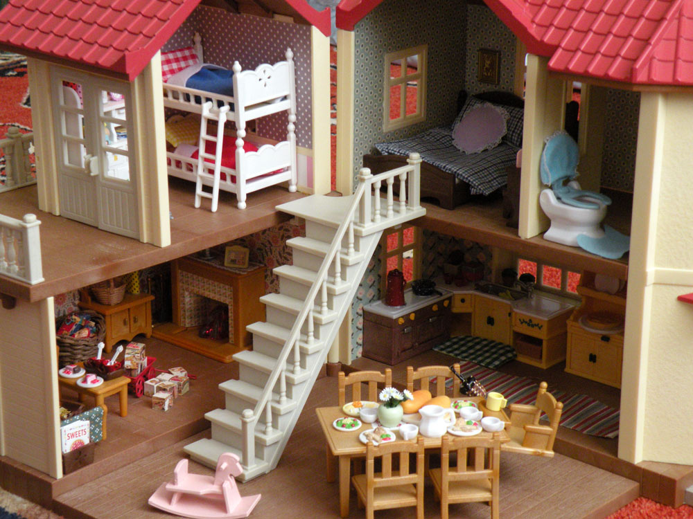 Calico Critters Sylvanian Families Luxury Townhouse Custom Wallpaper