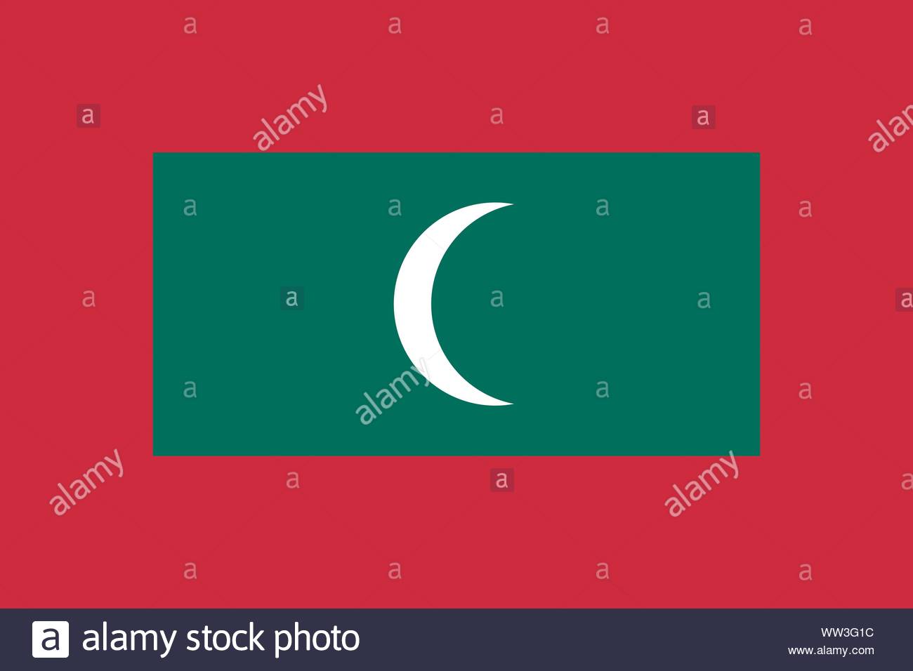 Maldives National Flag Vector Illustration Eps Stock
