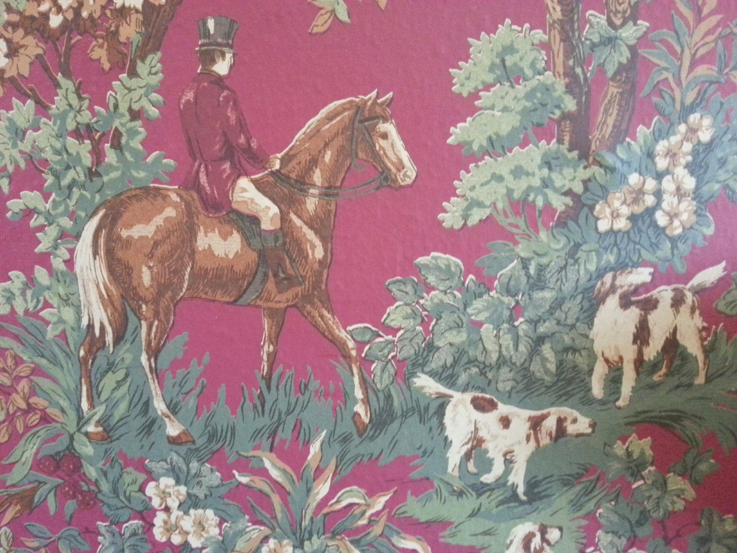 Ralph Lauren Equestrian Fox Hunt Wallpaper By Dmarieinteriors