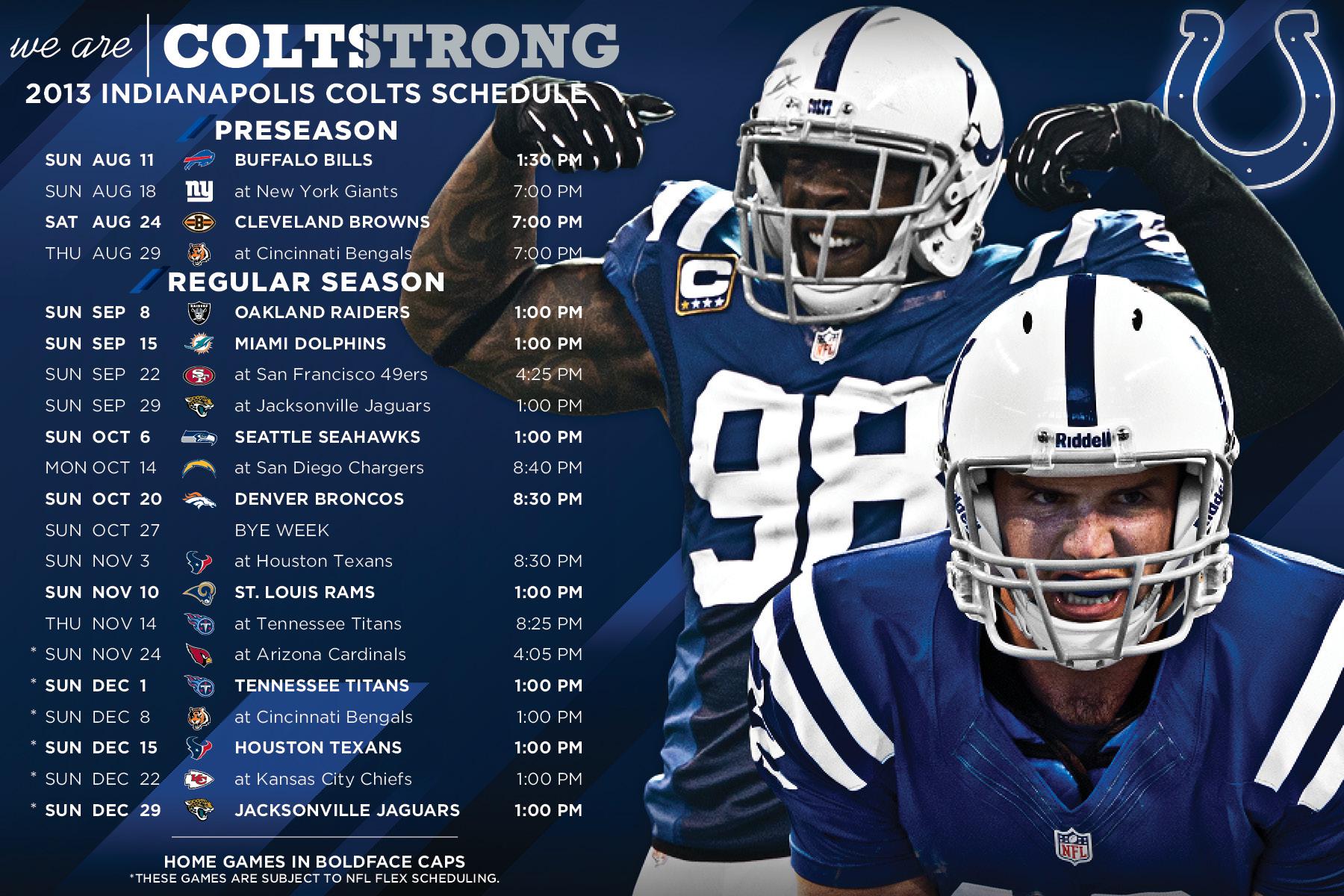 Indianapolis Colts Schedule High Quality And