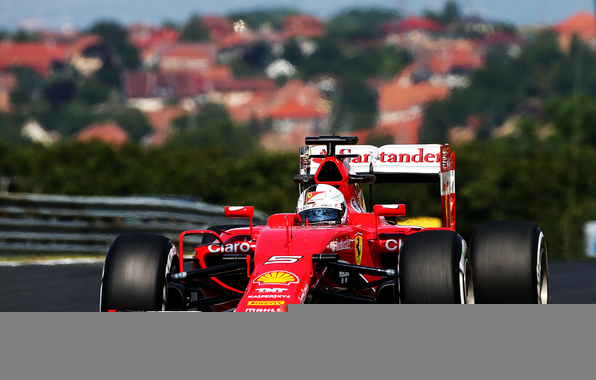 F1 Formula Ferrari Sf15t Vettel Front Straight Wallpaper