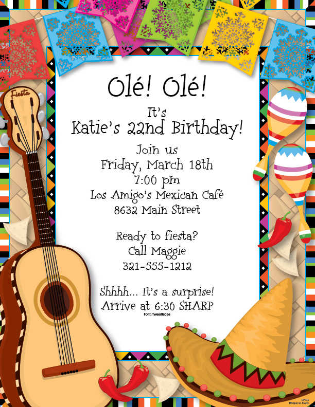 Mexican Themed Background Fiesta Stationery Paper