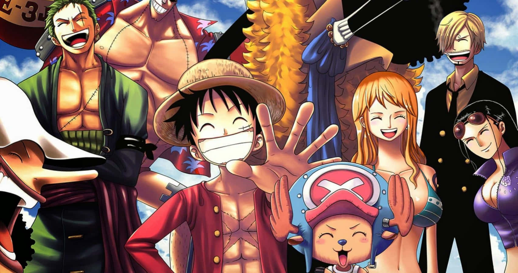 Join The Journey Of Straw Hat Pirates Wallpaper