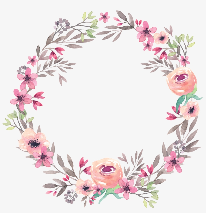 Watercolor Border Floral Bac Png Image Pngio