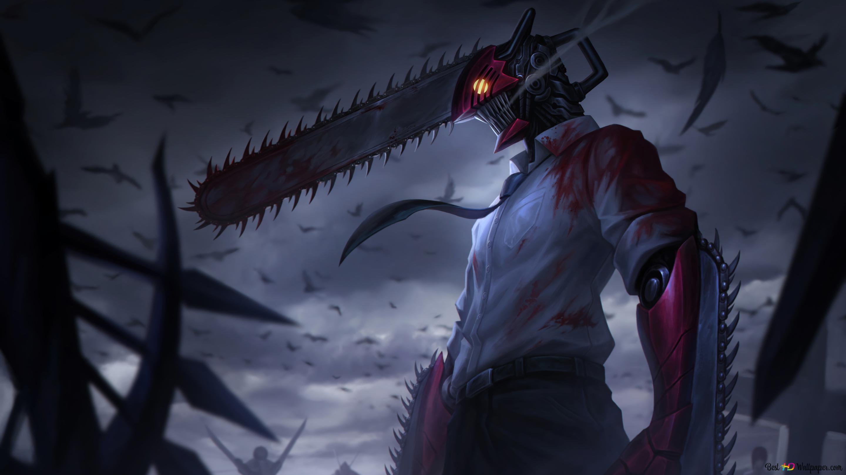 Denji Hybrid Form Anime Art From Chainsaw Man 8k Wallpaper