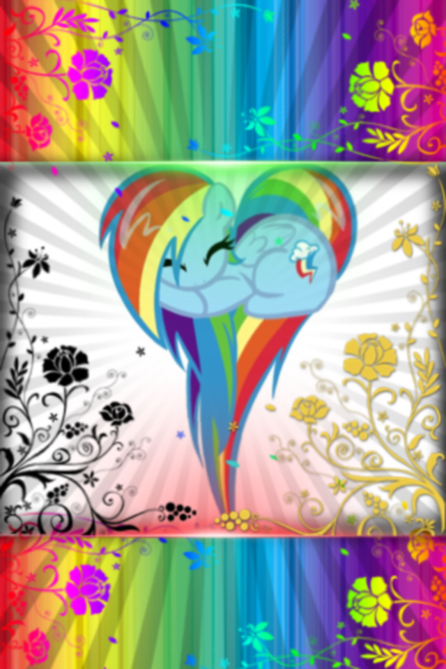 Rainbow Dash Heart iPhone Wallpaper By Lucky43539